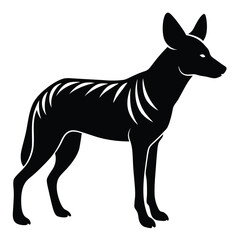 Aardwolf, Abstract Aardwolf Silhouette with Artistic Appeal - Aardwolf Vector - Aardwolf Illustration, Bold and Striking Aardwolf Silhouette for Stickers and Decals - Aardwolf Vector - Aardwolf vector
