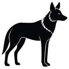 Obraz premium Aardwolf, Abstract Aardwolf Silhouette with Artistic Appeal - Aardwolf Vector - Aardwolf Illustration, Bold and Striking Aardwolf Silhouette for Stickers and Decals - Aardwolf Vector - Aardwolf vector