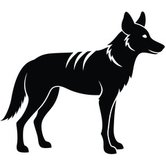 Aardwolf, Abstract Aardwolf Silhouette with Artistic Appeal - Aardwolf Vector - Aardwolf Illustration, Bold and Striking Aardwolf Silhouette for Stickers and Decals - Aardwolf Vector - Aardwolf vector