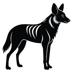 Aardwolf, Abstract Aardwolf Silhouette with Artistic Appeal - Aardwolf Vector - Aardwolf Illustration, Bold and Striking Aardwolf Silhouette for Stickers and Decals - Aardwolf Vector - Aardwolf vector