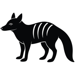 Aardwolf, Abstract Aardwolf Silhouette with Artistic Appeal - Aardwolf Vector - Aardwolf Illustration, Bold and Striking Aardwolf Silhouette for Stickers and Decals - Aardwolf Vector - Aardwolf vector