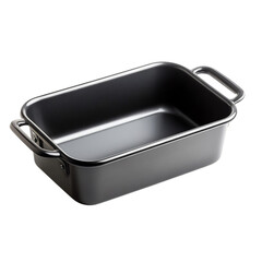 A Premium Non Stick Loaf Pan with Polished Finish Isolated on Transparent Background