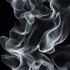 Obraz premium Abstract Flowing Waves in Monochrome Design for Background Use