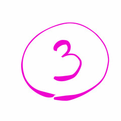 vector number illustration of a fuschia icon