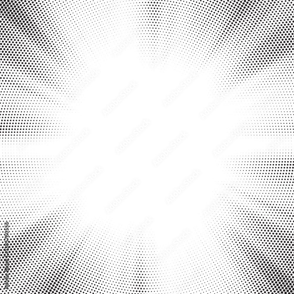 Leinwandbilder Halftone gradient sun rays pattern. abstract halftone vector dots background. monochrome dots pattern. pop art, comic small dots. star rays halftone poster. shine, explosion. sunrise rays background.