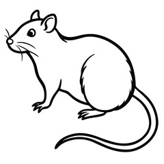 vector illustration of a rat