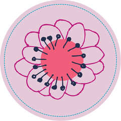 vector illustration of a pink flower
