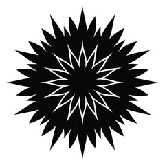 Fototapeta premium A cornflower icon with spiky petals and a vibrant.