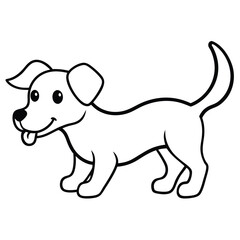 vector illustration of a baby dog