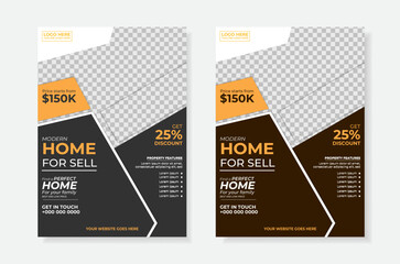 Real estate flyer design template, Real Estate Home Sale Flyer, creative home for sale flyer, color a4 print ready flyer