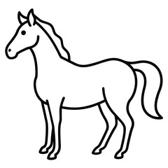 vector illustration of a horse