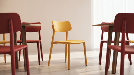 Chairs in Minimalist Room for Home Decor