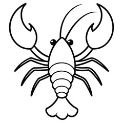 vector illustration of a lobstar