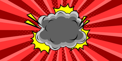 Comic Text KABOOM speech bubble in Pop Art style