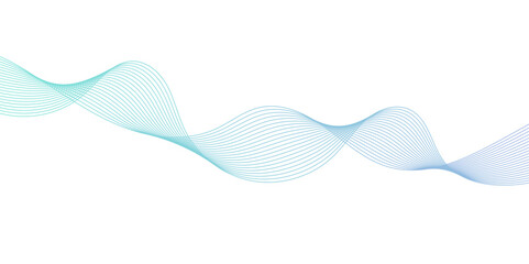 Smooth Wave Line Background. Abstract Flowing Curve with Gradient Effect