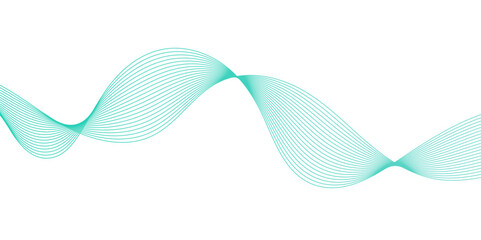 Smooth Wave Line Background. Abstract Flowing Curve with Gradient Effect