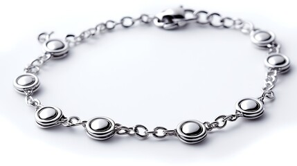Elegant silver charm bracelet on display high resolution picture