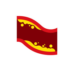 Artery with cholesterol plaque buildup vector illustration 