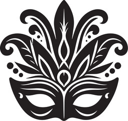 vector black carnival mask