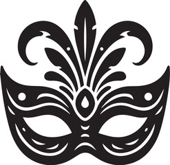 vector black carnival mask