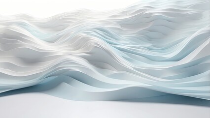 Obraz premium abstract background with wavy lines in white and light blue tones