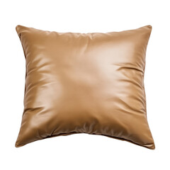 Luxurious gold pillow placed on a soft surface adding a touch of elegance and glamour to home decor and interior design isolated on transparent background..