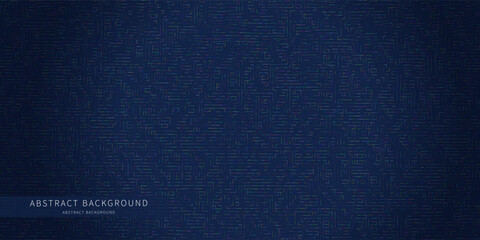 Abstract  background grid wavy from dots and  lines on blue. Technology texture effect concept.