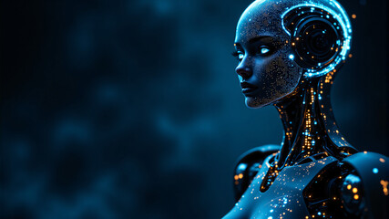 Futuristic Robot with Illuminated Features