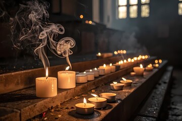 Candles in church