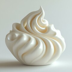 Deliciously whipped cream in elegant swirls.