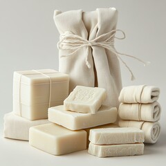 Stylish collection of handmade soap bars.