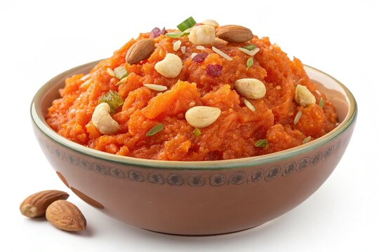 Gajar ka halwa isolated on transparent background