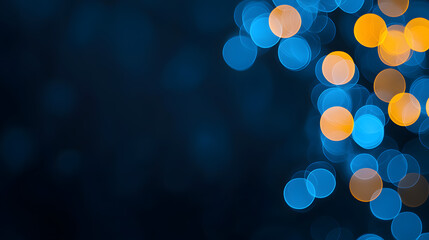 Abstract magical light effect with glares bokeh on a black background