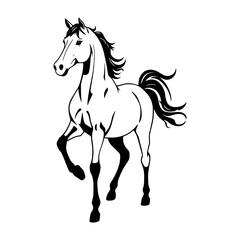 Obraz premium Silhouette Horse Diverse, Majestic, and Wonders of Nature