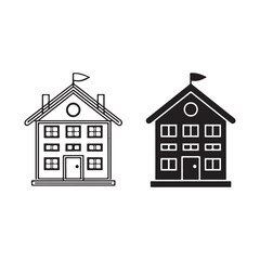 Educational building symbol pair