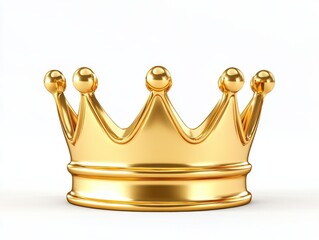 Golden crown isolated on white background (1)