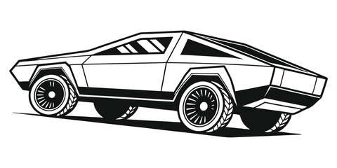 Stylish Vector Car Illustration - Classic Sports Car Design for Graphics