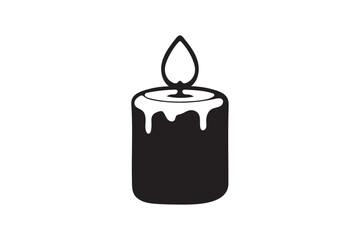 Candle illustration icon on white background. 01