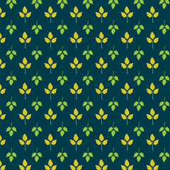 Abstract leaf vector seamless pattern. Geometric leaves background. For Wallpaper, backdrop, fabric, textile, clothes print, card, wrapping paper or package design.