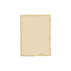 Old vintage paper with ripped torn edges. Antique paper or parchment.