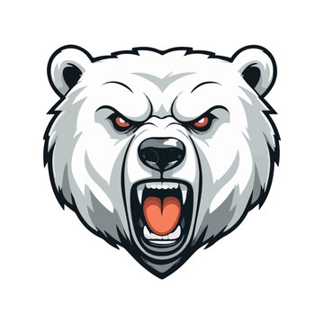 mascot logo of polar bear