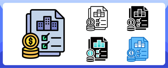 Venture Capital Icon Business Opportunity and Planning Management Multi Style Design Vector Concept