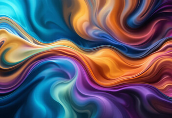 Abstract fluid background with smooth blends and flowing shapes.