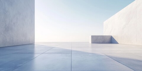 Obraz premium Modern Marble Architecture Empty Space Daylight