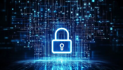 Internet and data security, Cybersecurity and privacy concepts to protect data. Lock icon and internet network security technology. digital security background, Cloud and Hosting Security,