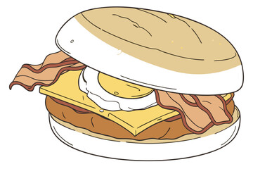 fast food illustration