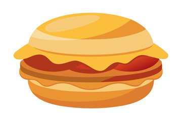 hamburger isolated on white
