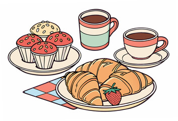 croissant and cup of coffee