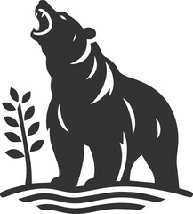 Silhouette of a bear animal