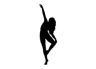 A graceful dancer captured in silhouette